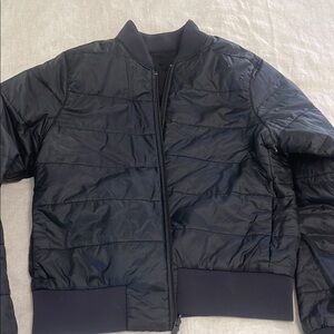 Lululemon Black Bomber Jacket Quilted Style